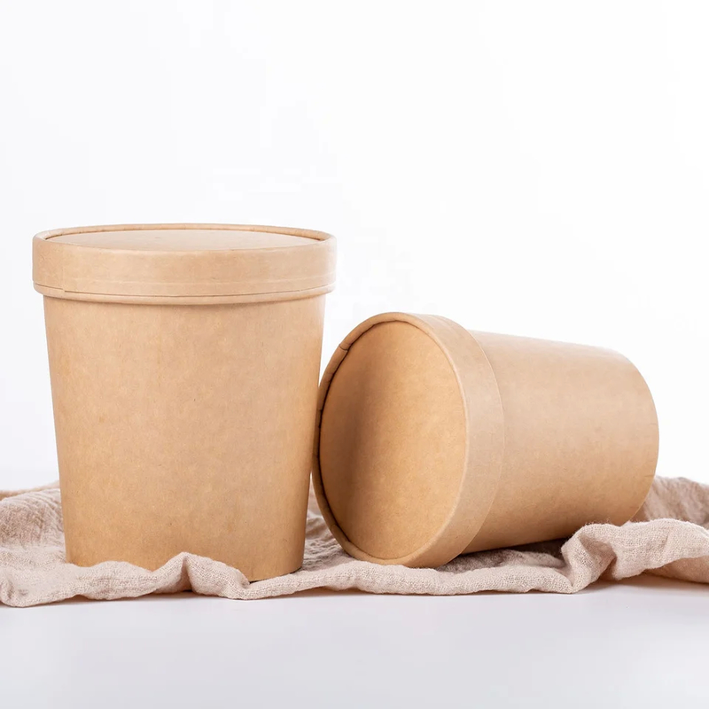32 Oz Papier-Catering-Carry-Out-Box für kaltes oder heißes Essen