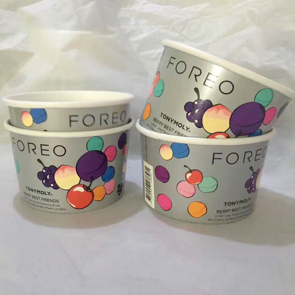 100 Lids Per Pack Ice Cream Paper Cup With Lid Customized Logo for Business Needs