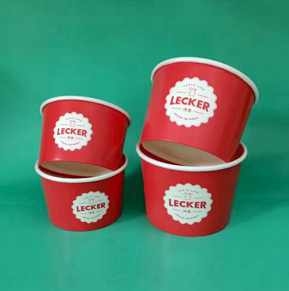 100 Lids Per Pack Ice Cream Paper Cup With Lid Customized Logo for Business Needs