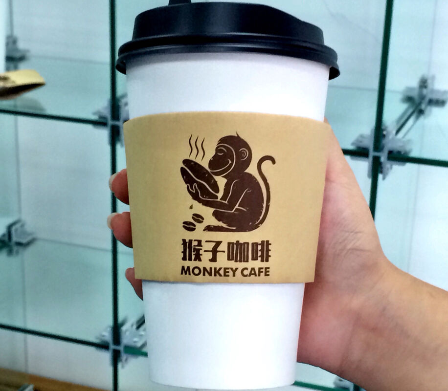 Anpassbares Getränkebecherhalter Einweg-Karton-Kaffee-Tee-Halter mit Markenlogo