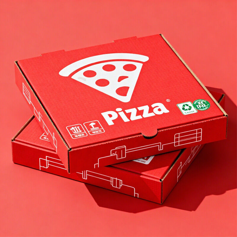 Pizza-Boxen 7-, 8-, 9-, 10- und 12-Zoll-Einsatz-Kraft-Pizza-Verpackungskisten, Aluminiumfolie-Pizza-Auslieferungsbehälter