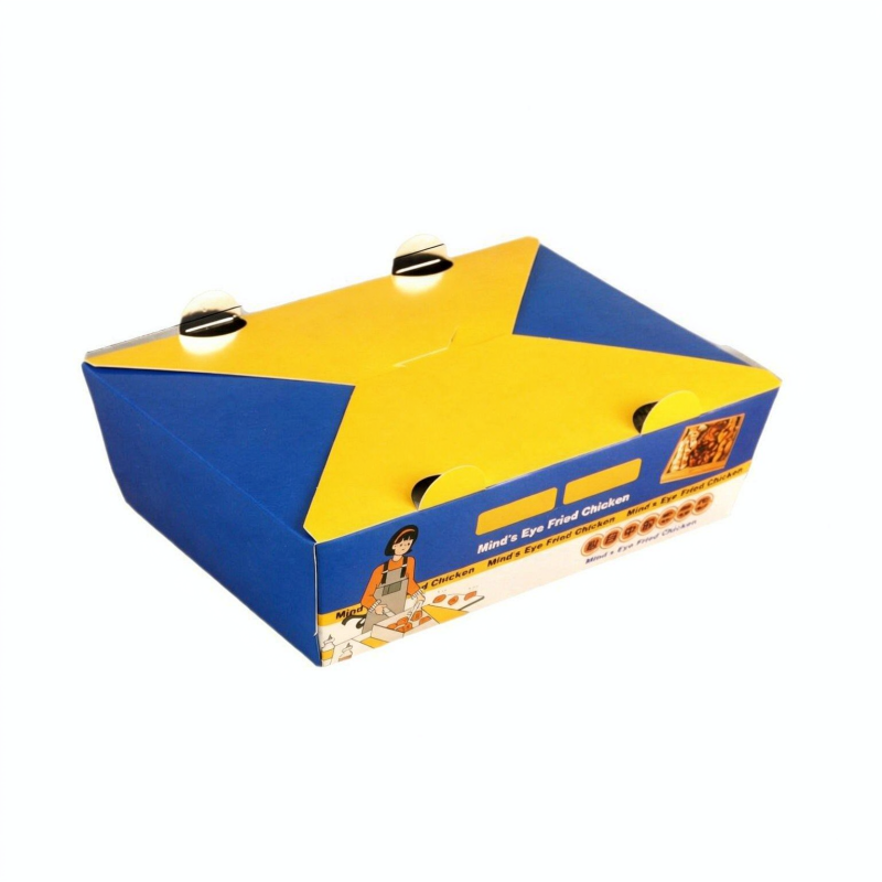 Handelsübliche Hühnerkisten mit automatischem Aufsteigen    Fettbeständige Container für gebratenes Huhn, Flügel, Trommelstangen und Schnitzel (Großhandel)