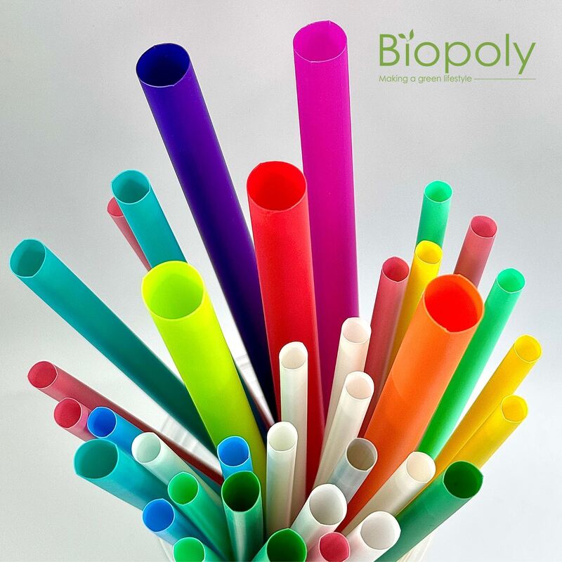 Wholesale Disposable Individually Wrapped PLA Biodegradable Straws – Food Grade Thick Straws for Bubble Tea